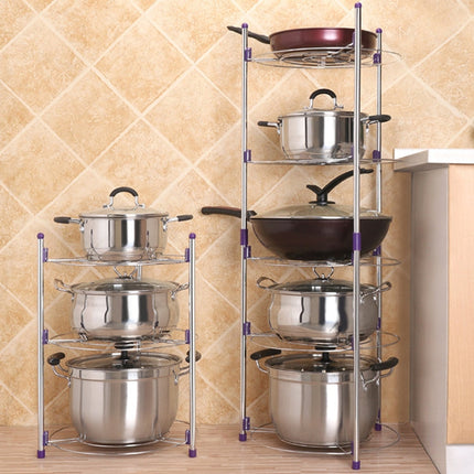 Multi-function Kitchen Pot Rack Double-layer Wok Soup Pot Stainless Steel Pot Rack, Double-layer