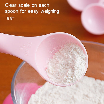 kn082 5 in 1 Plastic Measuring Spoon Kitchen Tool Set (Random Color Delivery)