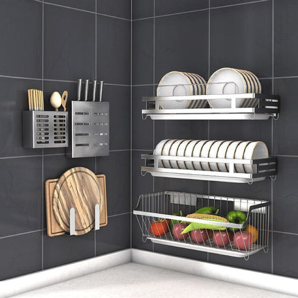 304 Stainless Steel Wall-mounted Kitchen Rack Hanging Knife Holder, Knife Holder