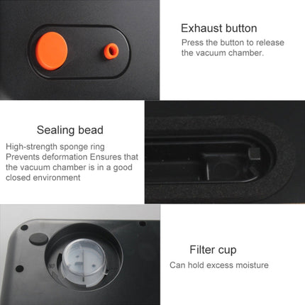 Household Commercial Food Vacuum Plastic Packaging Machine Sealer Closer Machine, Chinese Plug, Food Chinese Plug (Black), Food Chinese Plug (White)