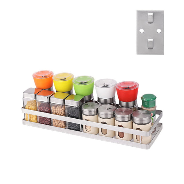 304 Stainless Steel Wall-mounted Kitchen Rack Hanging Seasoning Holder, Seasoning Holder