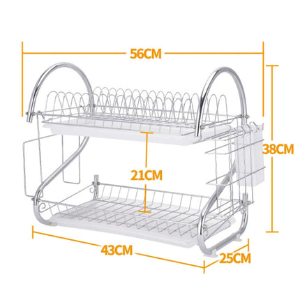 Multi-function Kitchen Stainless Steel Double Diskes Rack Hanging Knife Chopping Block Holder, Knife Chopping Block Holder