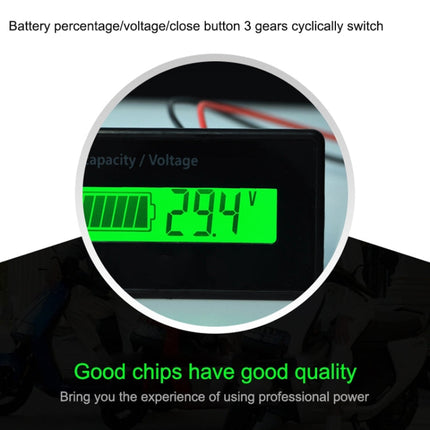 H5 12V-48V Lead-acid Battery Voltage Tester Percentage Voltmeter Gauge Lithium Battery Status Monitor, 12V-48V Green Light, 12V-48V White Light, 12V-48V Blue Light