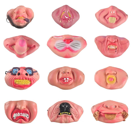 Fun Scary Horrible Mask Party Halloween Clown Latex Half Face Masks for Adult / Children, Random Style Delivery, Half Face