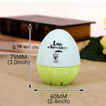 Cute Cartoon Mechanical Egg Kitchen Timer Alarm Clock Students Learn Time Management Machines,Random Color Delivery, Egg
