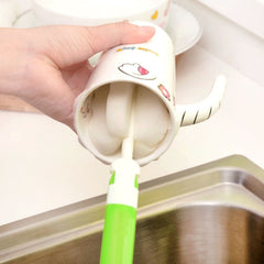 10 PCS Removable Handle Sponge Cleaning Cup Brushes Wash Cup Brush for Glass Milk Bottle / Coffee Cup / Glass Cup, Size: 25.5x6cm, Random Color Delivery, Cup Brush