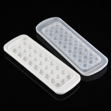 Creative Mini Ball Shaped 27-grid Ice Mold, Random Color Delivery, 27-Grid