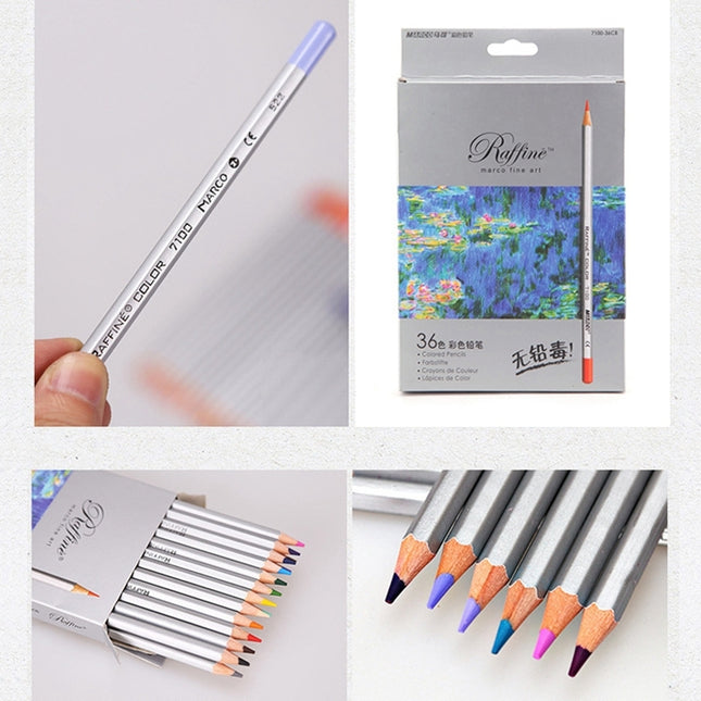 Professional Art Sketch Coloring Books Drawing Vibrant Colors 36-color Wooden Colored Pencils Set, 36-color