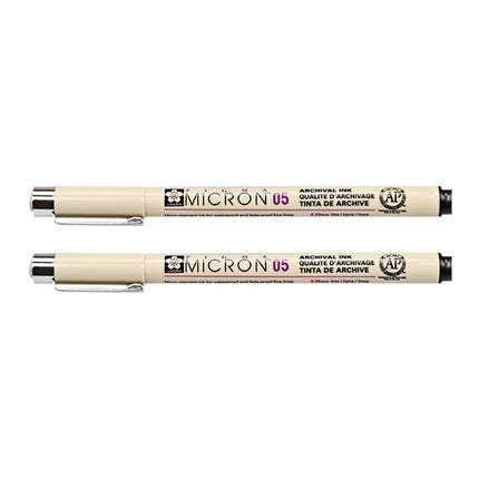 2 PCS Archival Pigment Ink Drawing Fineliner Pens Nib Manga Micron Pen, 0.4mm, 0.45mm, 0.5mm, 0.25mm, 0.3mm, 0.35mm