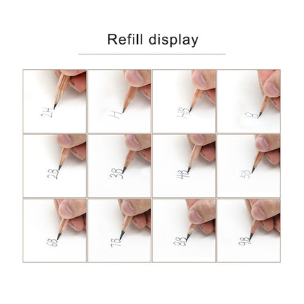 12pcs Drawing Writing Sketch Wooden Pencil Pre-sharpened 2B Art Graphite Pencils, 2B