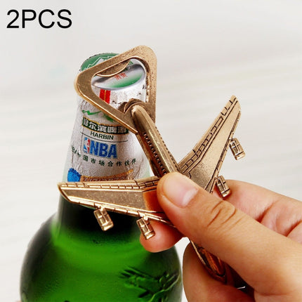 2 PCS Alloy Plane Design Beer Bottle Opener Best Wedding Gift and Party Favors, Plane model