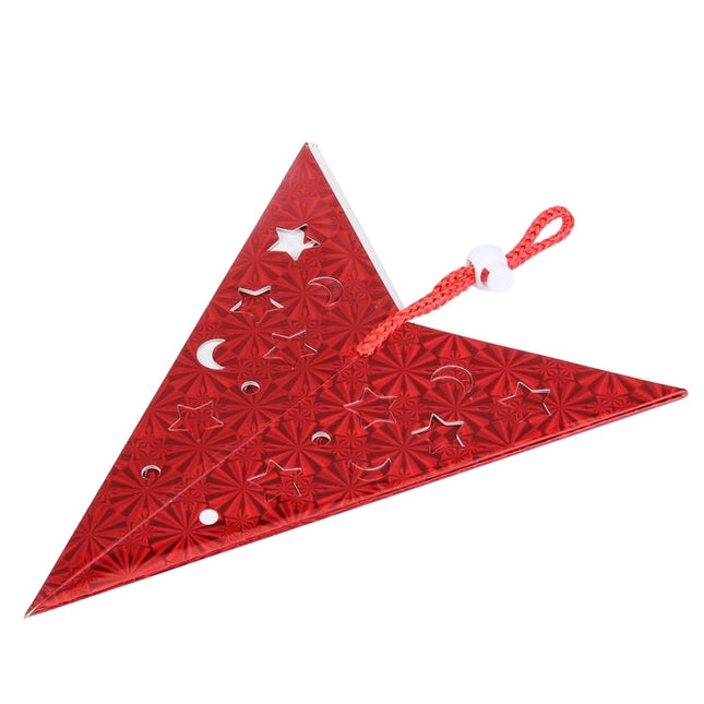 30cm Diagonal (Full Extended) Christmas Decoration 3D Holographic Paper Pentagram, Random Color Delivery