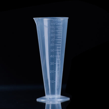 10 PCS 100ml Food Grade PP Plastic Flask Digital Cone Measuring Cup Cylinder Scale Measure Glass Lab Laboratory Tools, 100ml