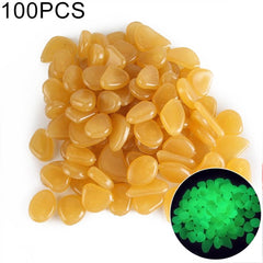 100 PCS Glow in The Dark Garden Pebbles for Walkways & Decoration and Plants Luminous Stones