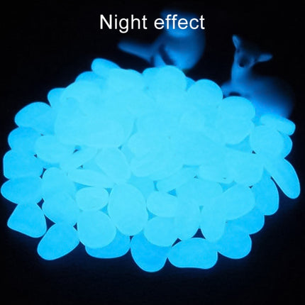 100 PCS Glow in The Dark Garden Pebbles for Walkways & Decoration and Plants Luminous Stones