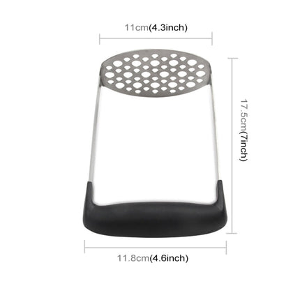 Stainless Steel Manual Pumpkin Potato Ricer Masher with Broad and Ergonomic Horizontal Handle, Single layer stainless