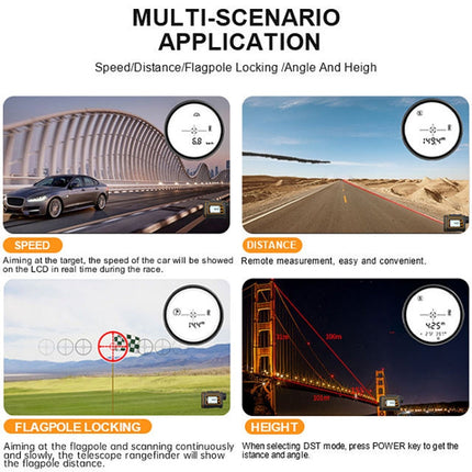 SNDWAY SW1000A Handheld Outdoor Waterproof Telescope Range Finder Distance Measurer, 1000m, 1000m