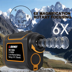 SNDWAY SW600A Handheld Outdoor Waterproof Telescope Range Finder Distance Measurer, 600m, 600m