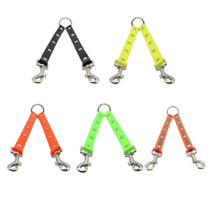 TPU Material Pet Dogs 2 in 1 Tangle-free Traction Rope Double Pet Dog Walking Leash, Length: 25 cm, 2 in 1 (Black), 25 cm (Orange), 25 cm (Green), 2 in 1 (Red), 2 in 1 (Yellow)