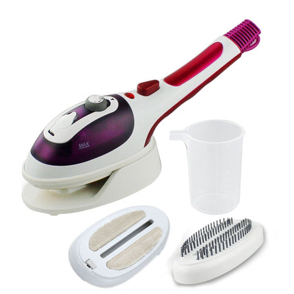 Multifunction Household Handheld Steamer Travel Portable Hand - Held Steam Hanging Hot Machine Ceramic Bottom with Flannelette Brush & Hair Brush & Measuring Cup,US Plug, US Plug Blue, US Plug Purple