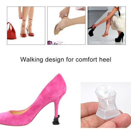 5 Pairs Hard Wearing Anti-slip PVC StoppersShoes High Heel Cover Protectors, Size: M ,Random Color Delivery