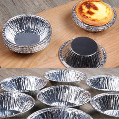 100pcs / Pack Aluminum Foil Egg Tart Cup Cake Holder, Size: 7.5 x 4 x 2cm