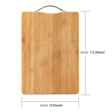 Kitchen Rectangular Bamboo Chopping Block Thickening Cutting Board,  Size: 34cm x 24cm, Size: 34cm x 24cm