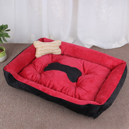 Dog Bone Pattern Big Soft Warm Kennel Pet Dog Cat Mat Blanket, Size: XS, 50×40×15cm, Size: XS