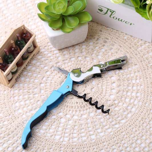 10pcs Multi-function Sea Horse Pattern Stainless Wine Bottle Opener, Can Opener Bottle Opener, Random Color Delivery, Sea Horse Style