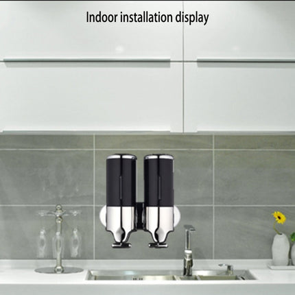 Hotel Shower Manual Dispenser Wall Mounted Washing Liquid Shampoo Soap Bottle, Capacity: 500ml, 500ml/Stainless Steel