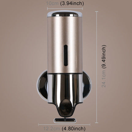 Hotel Shower Manual Dispenser Wall Mounted Washing Liquid Shampoo Soap Bottle, Capacity: 500ml, 500ml/Gold, 500ml/Blue, 500ml/Purple, 500ml/Silver, 500ml/White, 500ml/Dark Red, 500ml/Green