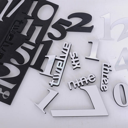 Creative 3D Mirror DIY Wall Sticker Clock, Size: 120*120cm, Size: 120*120cm(White), Size: 120*120cm(Yellow), Size: 120*120cm(Black)