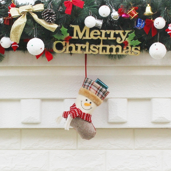 Hang Ornament Christmas Stockings Present Bags, Random Style Delivery, XD17125