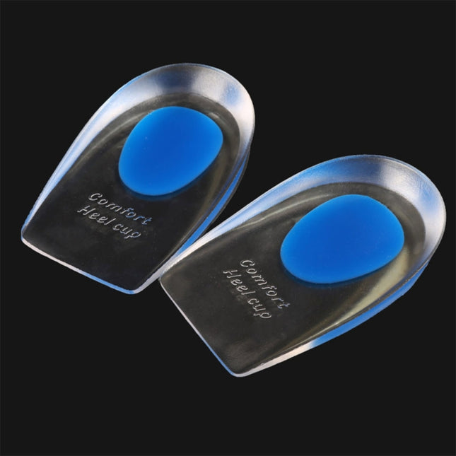 1 Pair Women Silicone Gel Comfort Heel Cups Pads Half Pads, Size: L