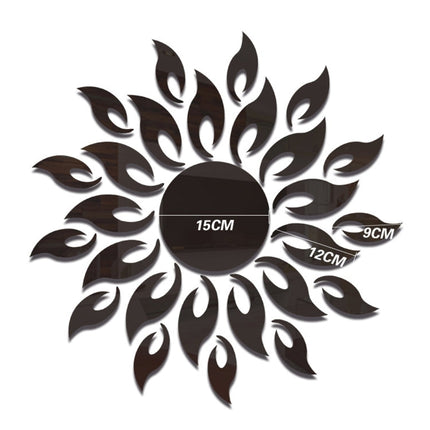 Sunflower Mirror Wall Sticker Bedroom Living Room Decoration Wall Stickers, Sunflower Black, Sunflower Glod, Sunflower  Silver