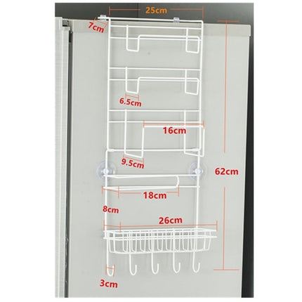 Multi-layer Fridge Storage Rack Side Shelf Sidewall Holder Multi-function Kitchen Organizer Household, Size: 25 x 9.5 x 62cm, 25 x 9.5 x 62cm