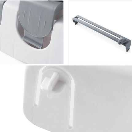 Kitchen Wall Mounted Cling Film Holder Wrap Storage Rack Hanger Rack Cutting Device, Size: 39 x 10 x 24cm, Grey
