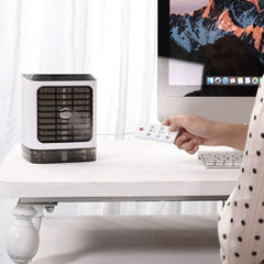 Mini Desktop Cooling Fan Humidifier Air Conditioning Fan Moisturizing Spray Fan, without Remote Control