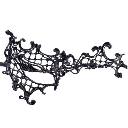 Halloween Masquerade Party Dance Sexy Lady Semi-eyed Face Lace Mask, Semi-eyed