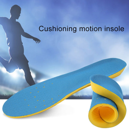 1 Pair PU Breathable Soft Sports Shock-absorbing Insole Sweat-absorbent Foot Pad Elastic Shoe Insert, Size: M(6-9 Yards), Size: M(6-9 Yards)