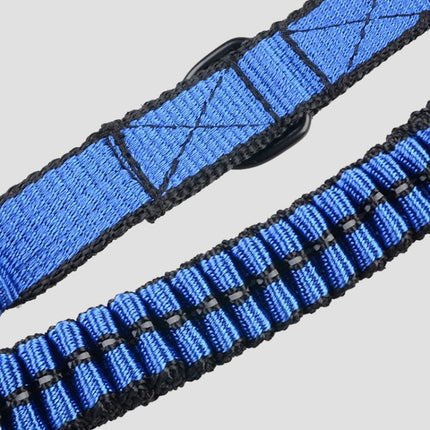 Pet Telescopic Buffer Double Traction Rope Nylon Reflective Braided Rope, Small, Length: 70cm, Random Color Delivery