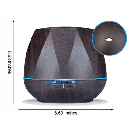 Peach Shape Wood Grain Remote Control Ultrasonic Humidifier Aromatherapy Machine Automatic Alcohol Sprayer with LED Lights, Capacity: 400mL, EU Plug (Dark Wood Color), Diamond Dark Wood Color, Diamond Light Wood Color, Peach Shape Dark Wood Color      ...