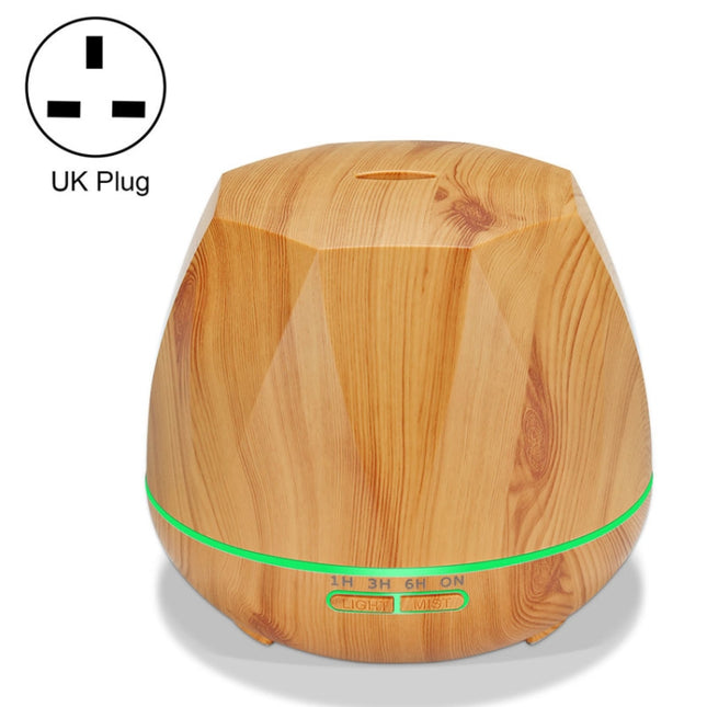Peach Shape Wood Grain Remote Control Ultrasonic Humidifier Aromatherapy Machine Automatic Alcohol Sprayer with LED Lights, Capacity: 400mL, UK Plug (Dark Wood Color), Peach Shape Light Wood Color, Diamond Dark Wood Color, Diamond Light Wood Color     ...