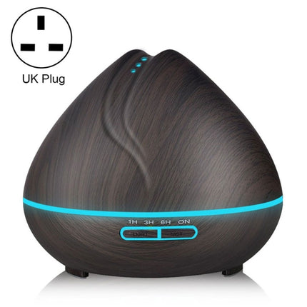 Peach Shape Wood Grain Remote Control Ultrasonic Humidifier Aromatherapy Machine Automatic Alcohol Sprayer with LED Lights, Capacity: 400mL, UK Plug (Dark Wood Color), Peach Shape Light Wood Color, Diamond Dark Wood Color, Diamond Light Wood Color     ...