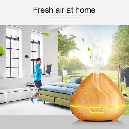 Peach Shape Wood Grain Remote Control Ultrasonic Humidifier Aromatherapy Machine Automatic Alcohol Sprayer with LED Lights, Capacity: 400mL, UK Plug (Dark Wood Color), Peach Shape Dark Wood Color, Peach Shape Light Wood Color, Diamond Dark Wood Color  ...