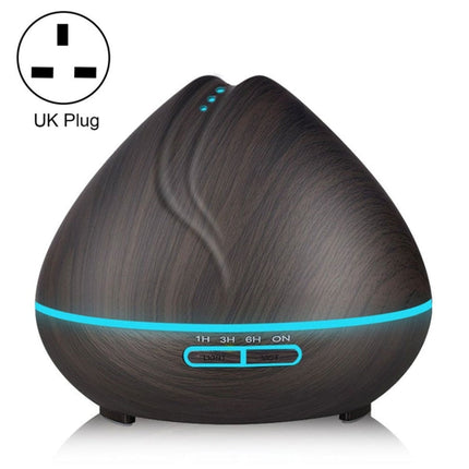 Peach Shape Wood Grain Remote Control Ultrasonic Humidifier Aromatherapy Machine Automatic Alcohol Sprayer with LED Lights, Capacity: 400mL, UK Plug (Dark Wood Color), Peach Shape Dark Wood Color, Peach Shape Light Wood Color, Diamond Dark Wood Color  ...