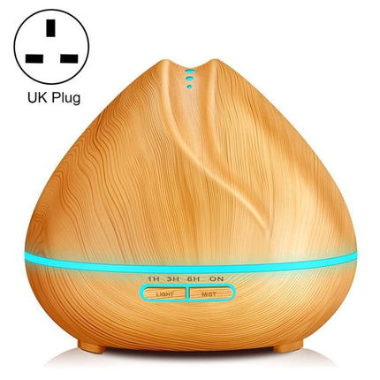 Peach Shape Wood Grain Remote Control Ultrasonic Humidifier Aromatherapy Machine Automatic Alcohol Sprayer with LED Lights, Capacity: 400mL, UK Plug (Dark Wood Color), Peach Shape Dark Wood Color, Peach Shape Light Wood Color, Diamond Dark Wood Color  ...
