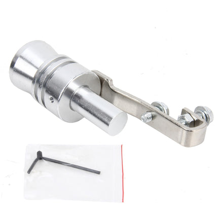 Universal Aluminum Turbo Sound Exhaust Muffler Pipe Whistle Car Simulator Whistler, Size: L, Size: L