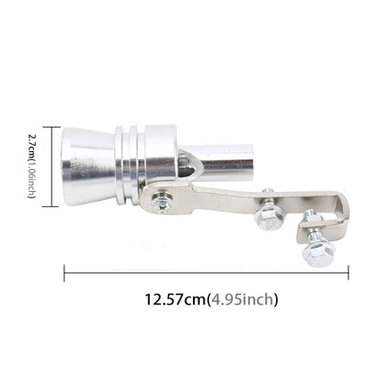 Universal Aluminum Turbo Sound Exhaust Muffler Pipe Whistle Car Simulator Whistler, Size: L, Size: L