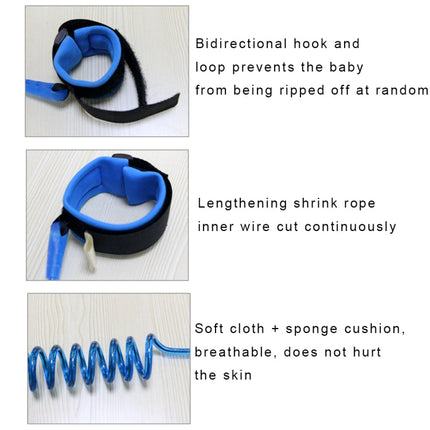Kids Safety Harness Child Leash Anti Lost Wrist Link Traction Rope Anti Lost Bracelet, Length: 2m, 2m Orange, 2m Blue